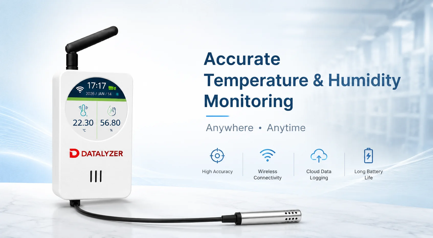 DATALYZER cloud temperature and humidity monitoring system